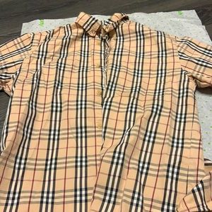 Button down Burberry dress shirt, size boys 12